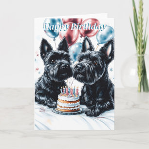 Scottish Terrier Birthday Card