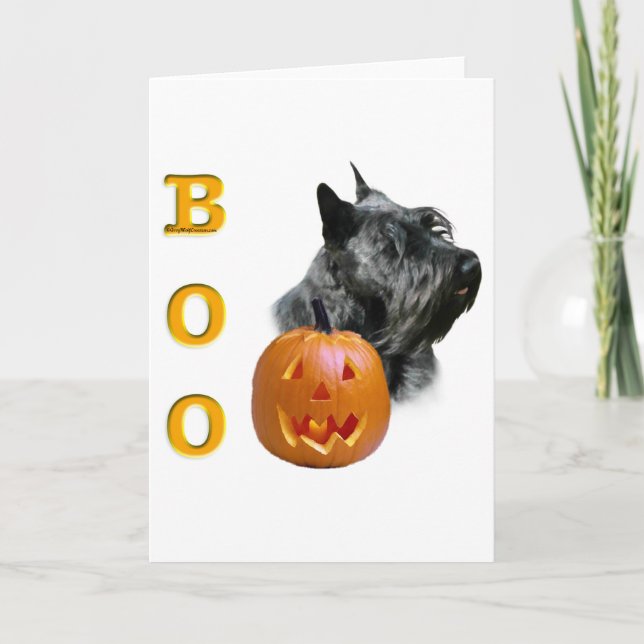 Scottish Terrier (black) Boo Card (Front)