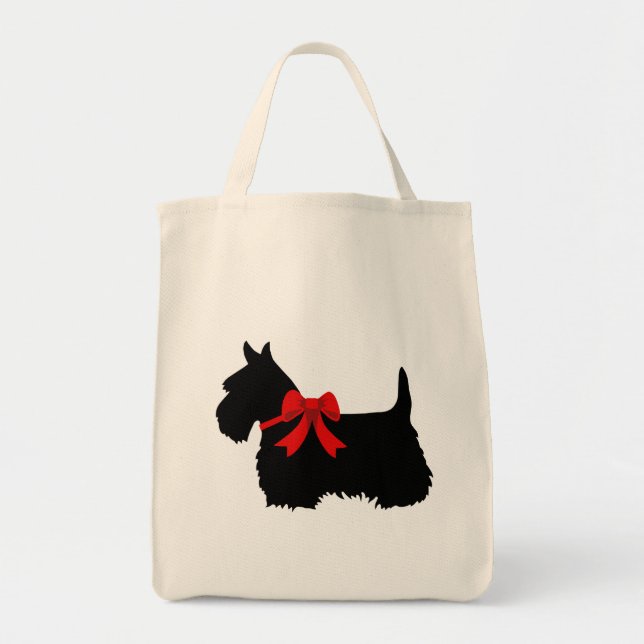 Scottish Terrier black, Celtic, Highland dog Tote Bag (Front)
