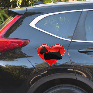 Scottish Terrier/black silhouette/ red heart d3