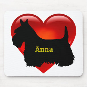 Scottish Terrier black silhouette Scotland dog Mouse Pad