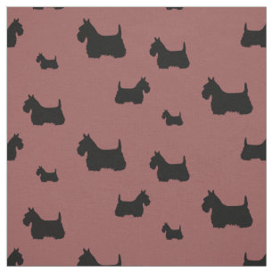 Scottish Terrier black/wheaten silhouette Fabric