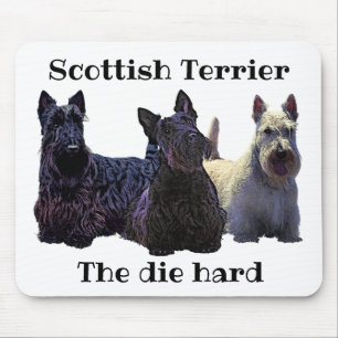 Scottish Terrier black/wheaten trio, black dog Mouse Pad