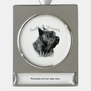 Scottish Terrier (blk) Mum 2 Silver Plated Banner Ornament