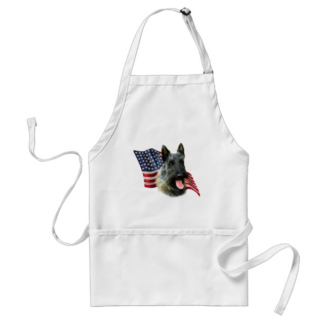 Scottish Terrier (brindle) Flag Standard Apron (Front)