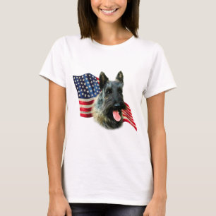 Scottish Terrier (brindle) Flag T-Shirt