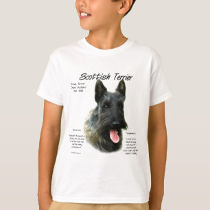 Scottish Terrier (brindle) History Design T-Shirt