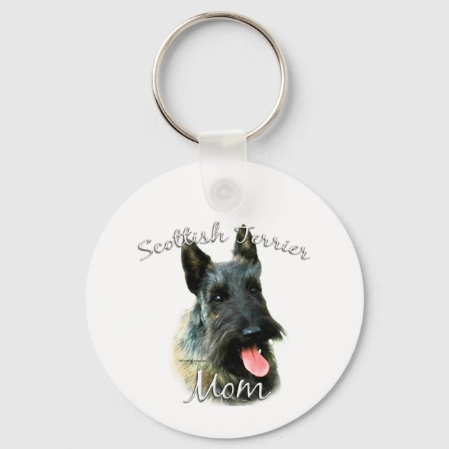 Scottish Terrier (brindle) Mum 2 Key Ring (Front)