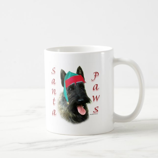Scottish Terrier (brindle) Santa Paws Coffee Mug (Right)