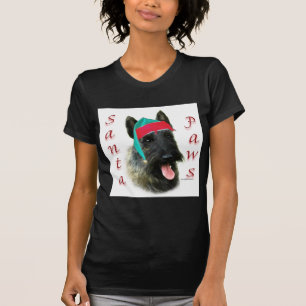 Scottish Terrier (brindle) Santa Paws T-Shirt