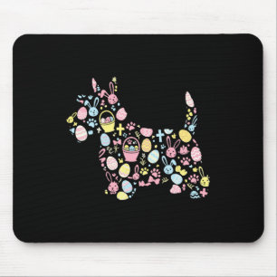 Scottish Terrier Bunny Easter Egg Easter Day Women Mouse Pad