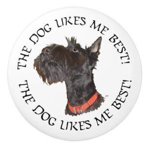 Scottish Terrier Ceramic Knob