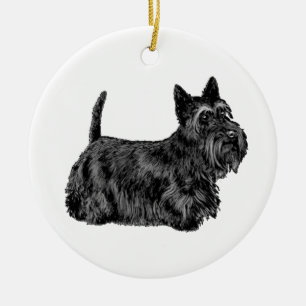 Scottish Terrier Ceramic Ornament