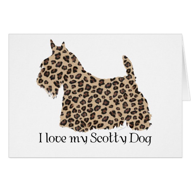 Scottish Terrier Cheetah Print (Front Horizontal)