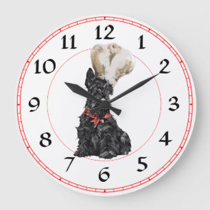 Scottish Terrier Chef Clock