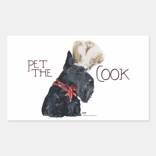 Scottish Terrier Chef Rectangular Sticker (Front)
