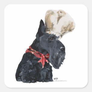 Scottish Terrier Chef Square Sticker