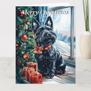 Scottish Terrier Christmas Card