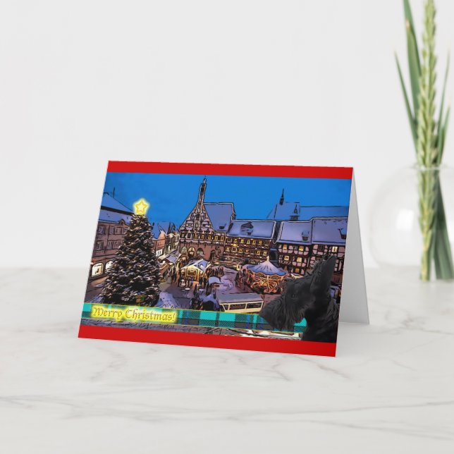 Scottish Terrier Christmas Card (Front)