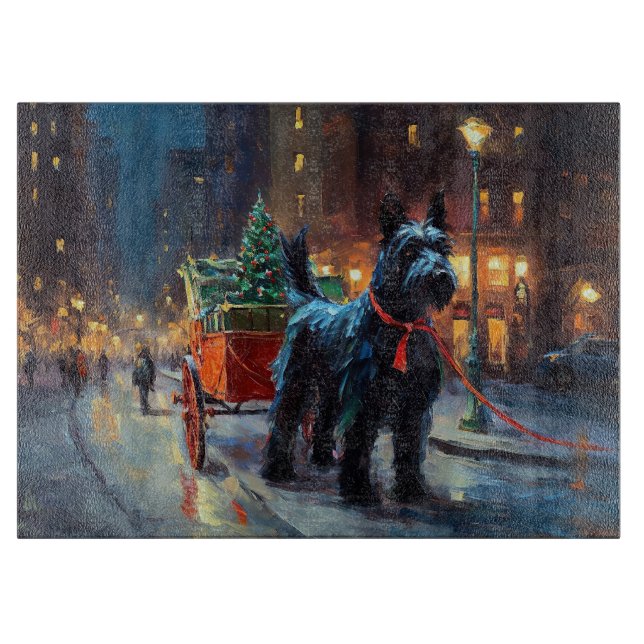 Scottish Terrier Christmas Festive Season  Cutting Board (Front)
