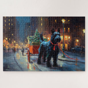 Scottish Terrier Christmas Festive Season  Jigsaw Puzzle