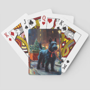 Scottish Terrier Christmas Festive Season  Playing Cards