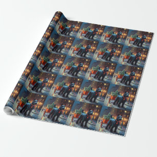 Scottish Terrier Christmas Festive Season  Wrapping Paper
