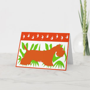 Scottish Terrier Christmas Holiday Card