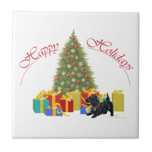 Scottish Terrier Christmas Tile