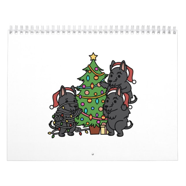 Scottish Terrier Christmas Tree Calendar (Cover)