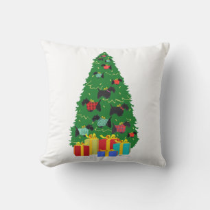 Scottish Terrier Christmas Tree Pillow