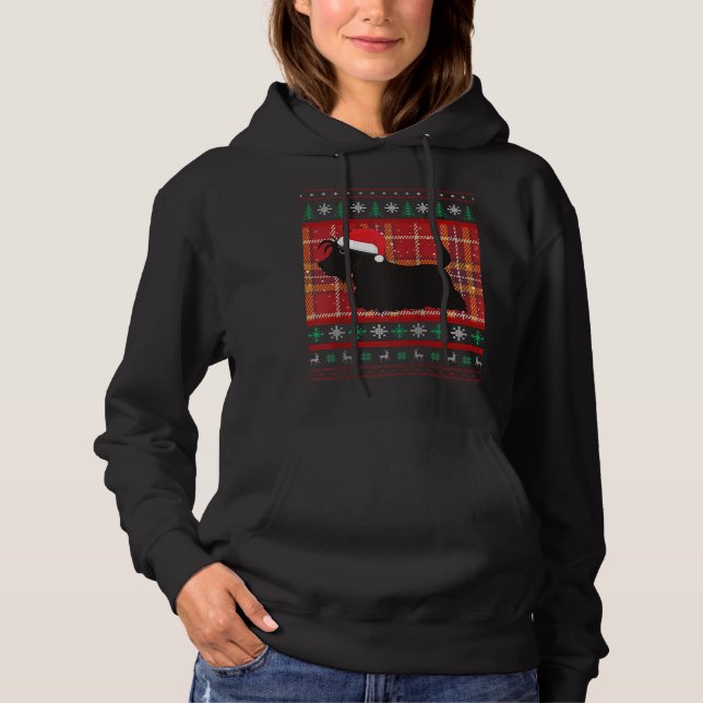 Scottish Terrier Christmas Xmas Scottie Dog Hoodie (Front)