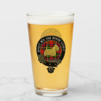 Scottish Terrier Clan Crest and Toast Glass