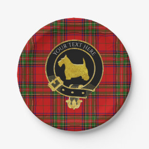 Scottish Terrier Clan Crest  Paper Plate