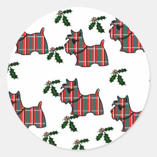 SCOTTISH TERRIER CLASSIC ROUND STICKER