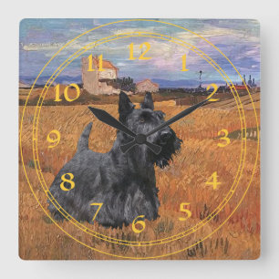 Scottish Terrier Clock