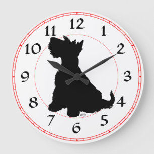 Scottish Terrier Clock