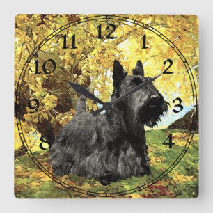 Scottish Terrier Clock