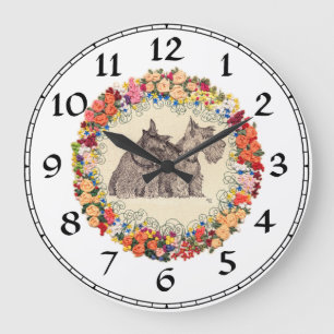 Scottish Terrier Clock