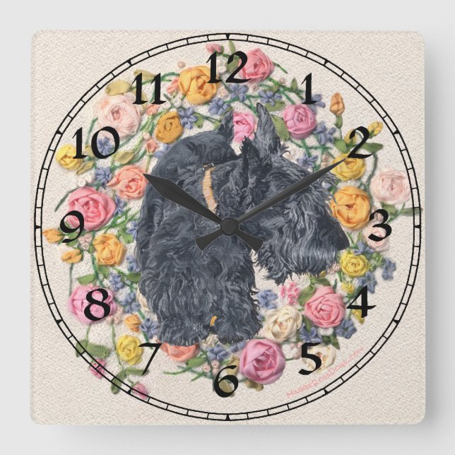 Scottish Terrier Clock (Front)