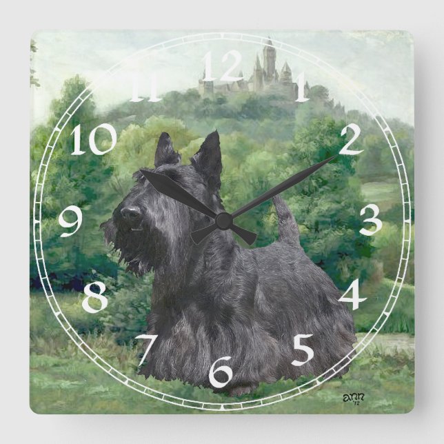 Scottish Terrier Clock (Front)
