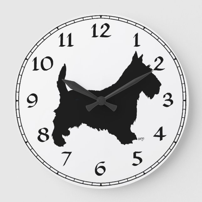 Scottish Terrier Clock (Front)