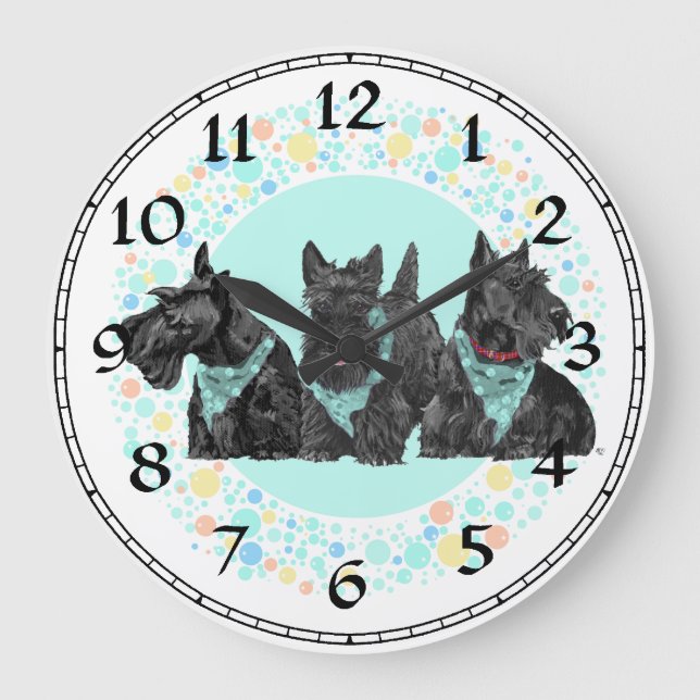 Scottish Terrier Clock (Front)