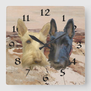 Scottish Terrier Clock