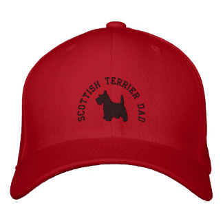 Scottish Terrier Dad Scottie Dog Embroidered Hat