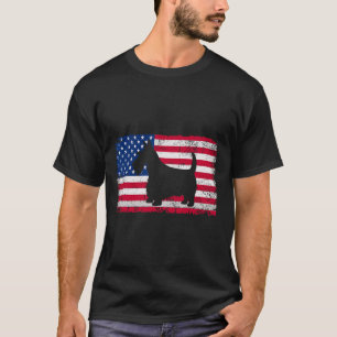 Scottish Terrier Dog 4th Of July Patriotic America T-Shirt