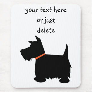 Scottish Terrier dog black silhouette mousepad
