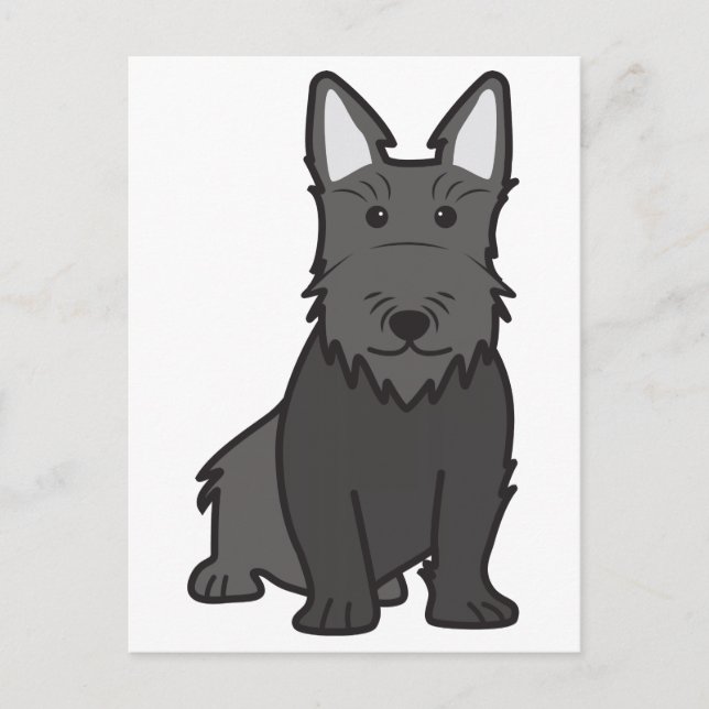 Scottish Terrier Dog Cartoon Postcard (Front)