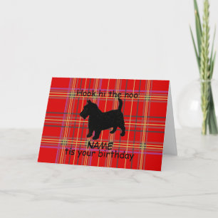 Scottish Terrier Dog Customize Card, Scots dialect Card