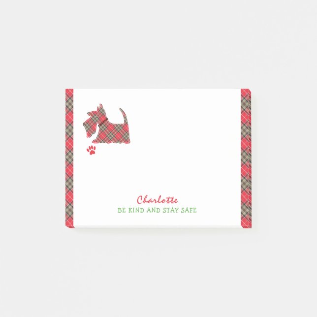 Scottish Terrier Dog Cute Personalised Post-it Notes (Front)